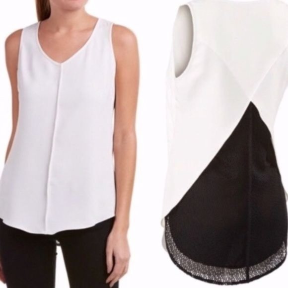 Cabi Style # 3076  Domino Mesh Layer Top  Size M - Picture 1 of 10